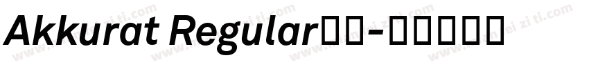 Akkurat Regular字体字体转换